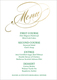 Romantic Script Foil Menu Cards Image 8 of 12